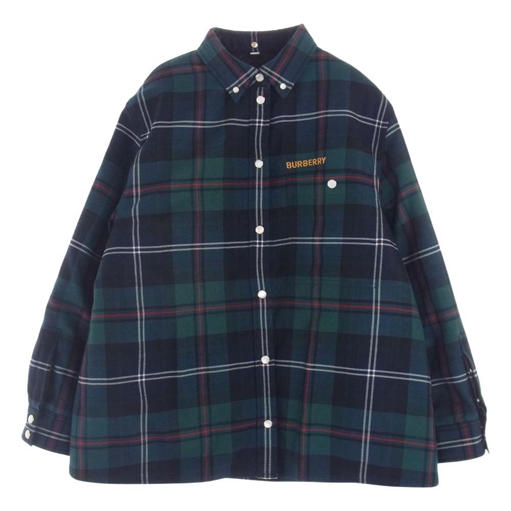超美品2022SS Burberryパッチワーク チェックシャツ ジャケット 2022SS 極美品 現行 バーバリー パッチワーク チェックシャツ