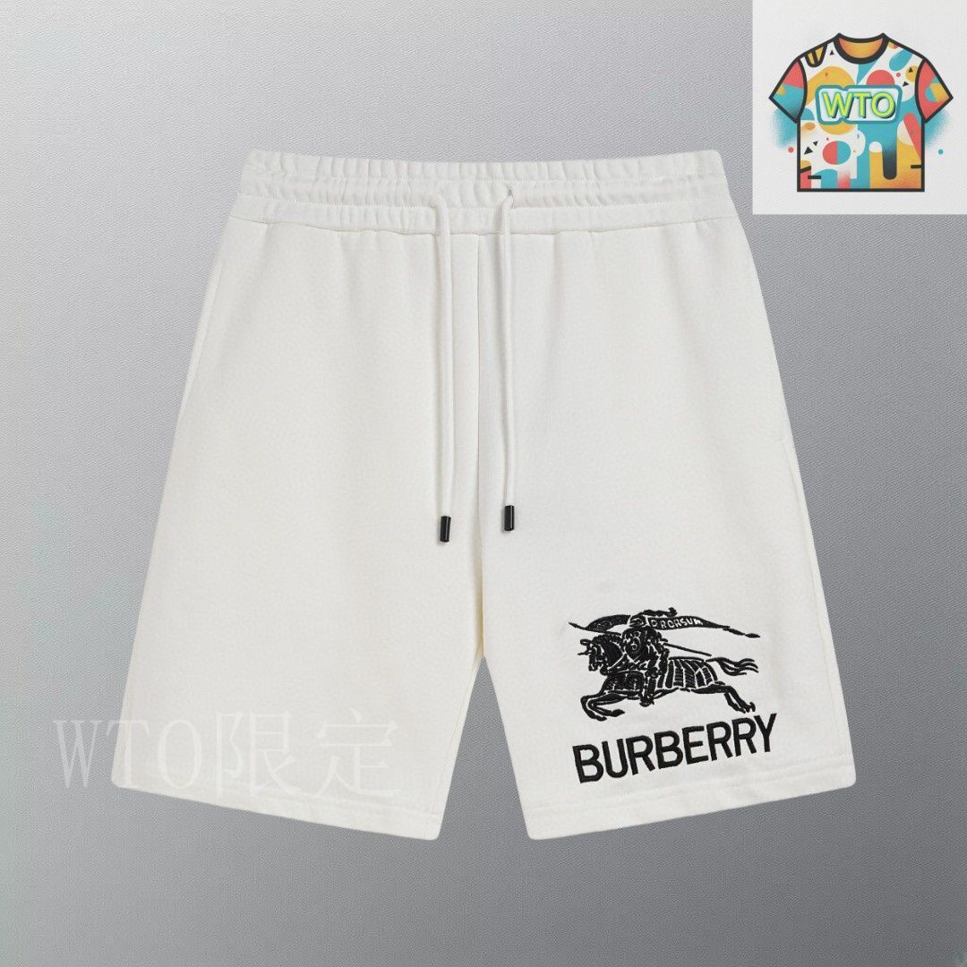 今日特価】Burberry War Horse Embroidery コットンショーツ-3