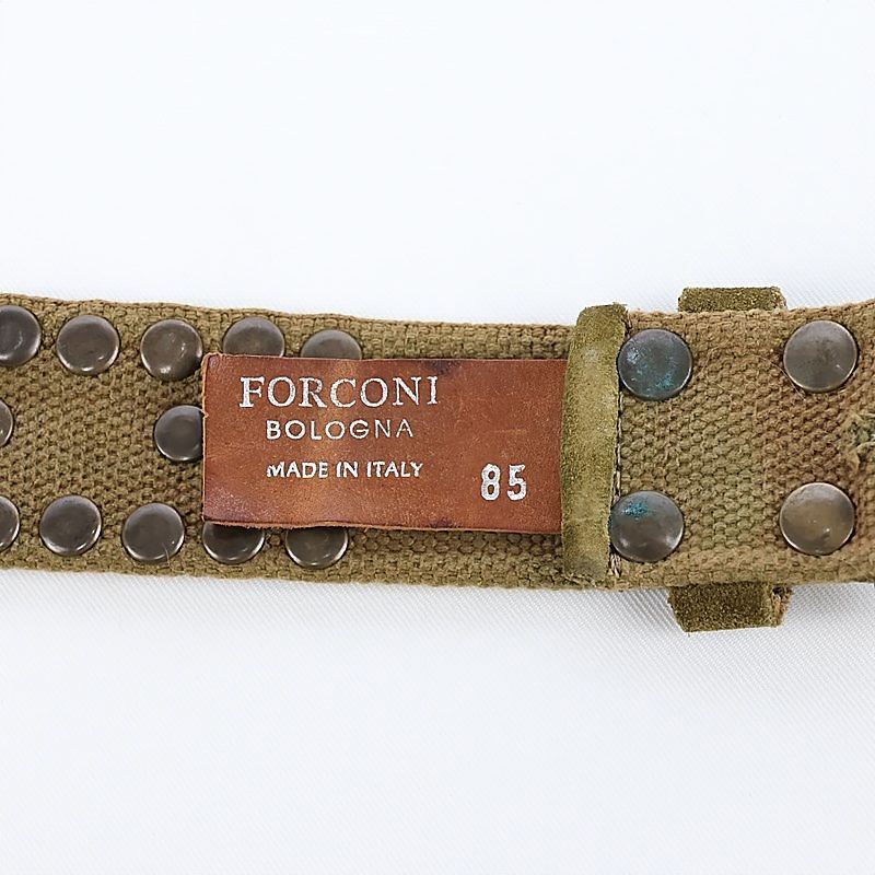 RICCARDO FORCONI（リカルドフォルコーニ）コインベルト RICCARDO FORCONI リカルド フォルコーニ 2cm幅シルバースタッズ