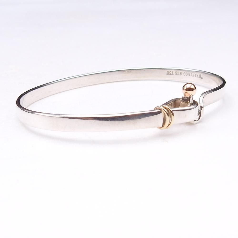 【美品】Tiffany ティファニー フックアンドアイ ブレスレット SV925 正規品】ティファニー フック＆アイ SV925/750 ブレスレット