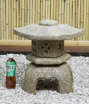 信楽焼 灯籠 陶器 とうろう 置物 燈籠 やきもの 14号六角雪見灯籠 ok