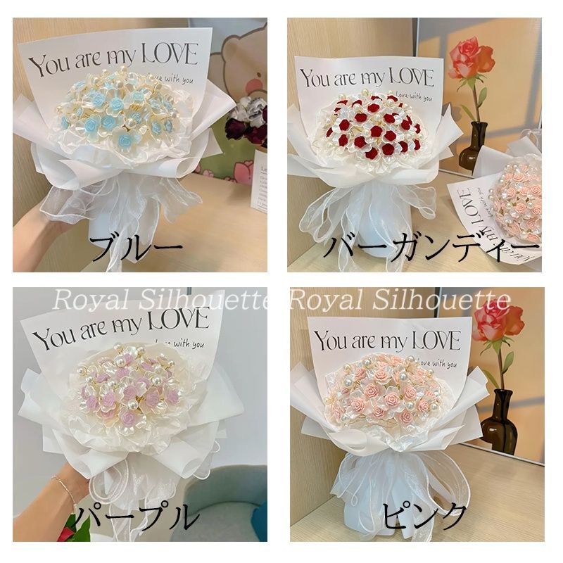 花束 ブーケ プレゼント ギフト 4カラー展開 ローズ 前撮り