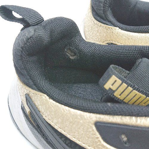 ◇ PUMA プーマ ソール二色 ランニングシューズ サイズ24.5 ブラック レディース E  【1408060029549】