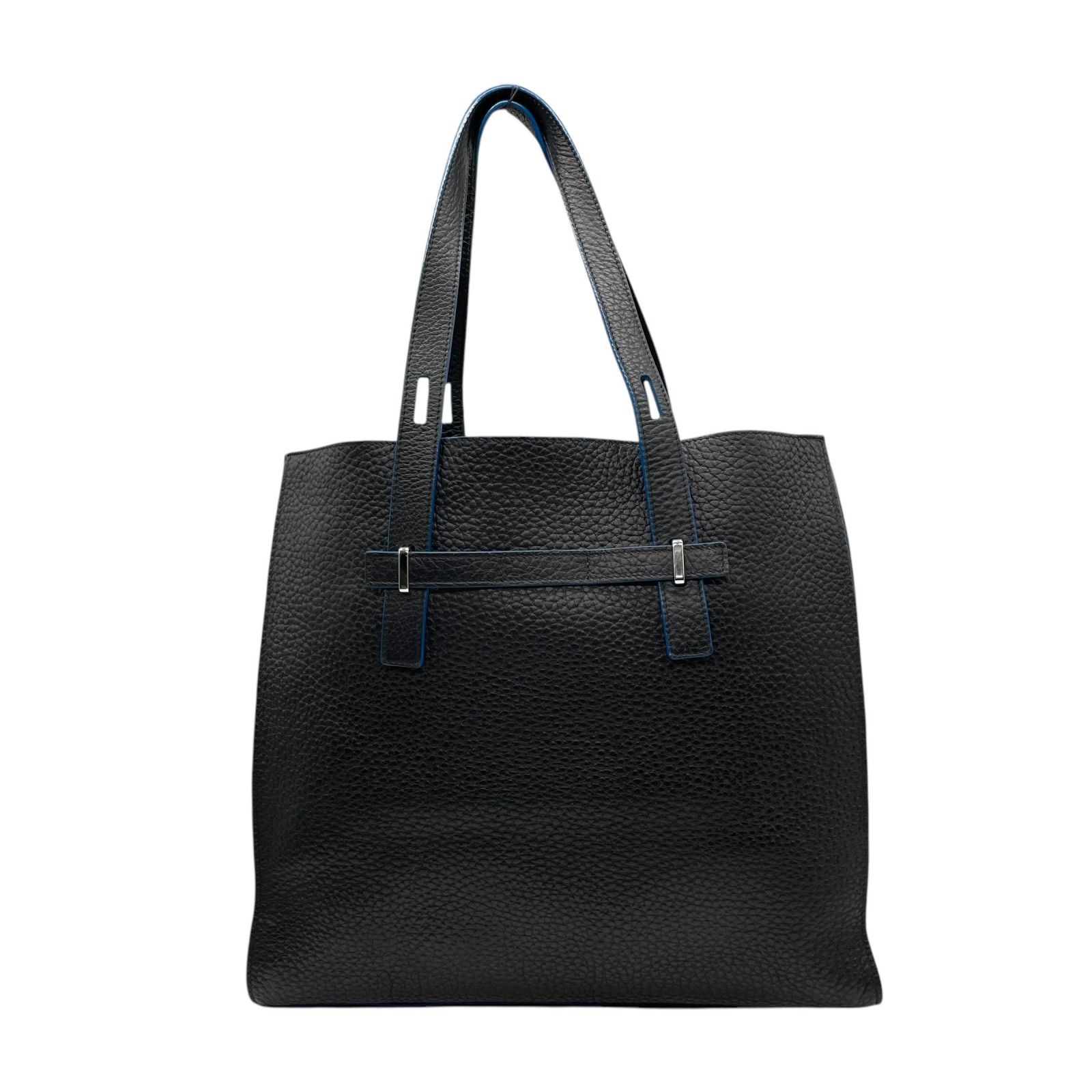 【極美品】フルラ ビジネスバッグ ジョーヴェ ブラック FURLA フルラ MAN GIOVEトートバッグ Xl NERO+BLU JAY int