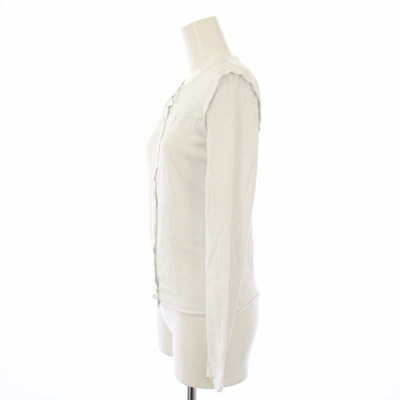 フォクシー FOXEY BOUTIQUE カーディガン ニット フリル 長袖 38