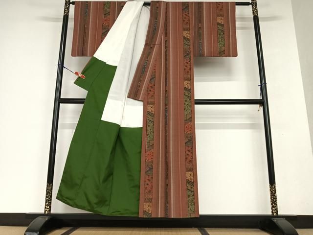 平和屋着物○上質な紬 更紗花間道 正絹 逸品 AAAX0568zg - メルカリ 