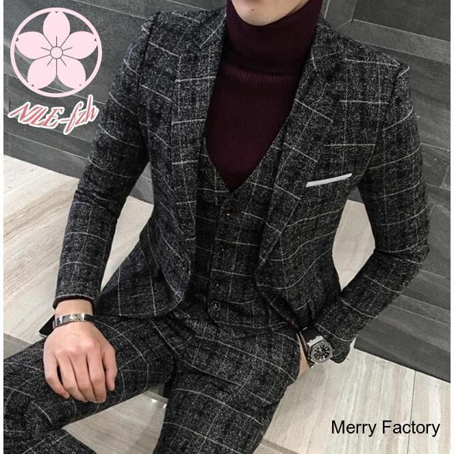 メンズスーツセット ベスト パンツ スーツ3点セット 大きいサイズ ビジネス|フォーマル|パーティー|結婚式 紳士服 冬