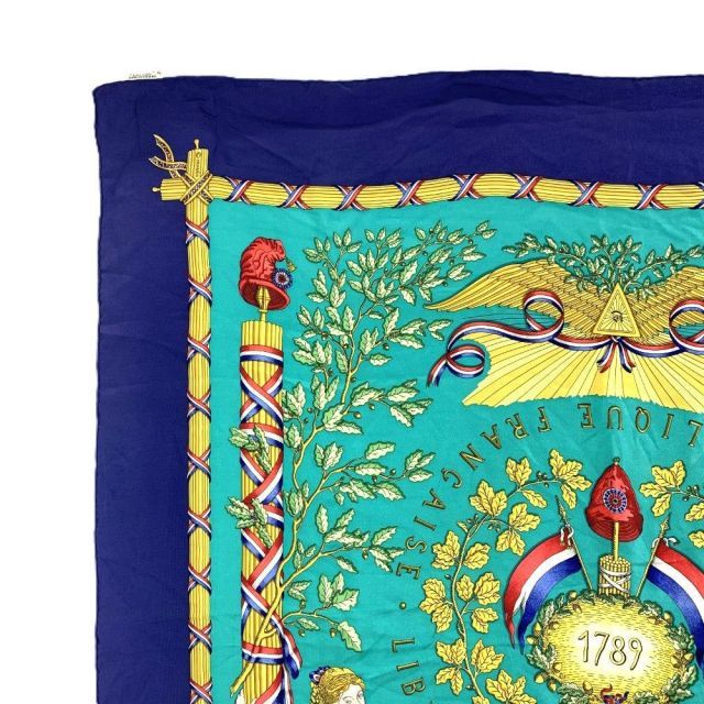 HERMES(エルメス) スカーフ カレ90 フランス革命柄 シルク100
