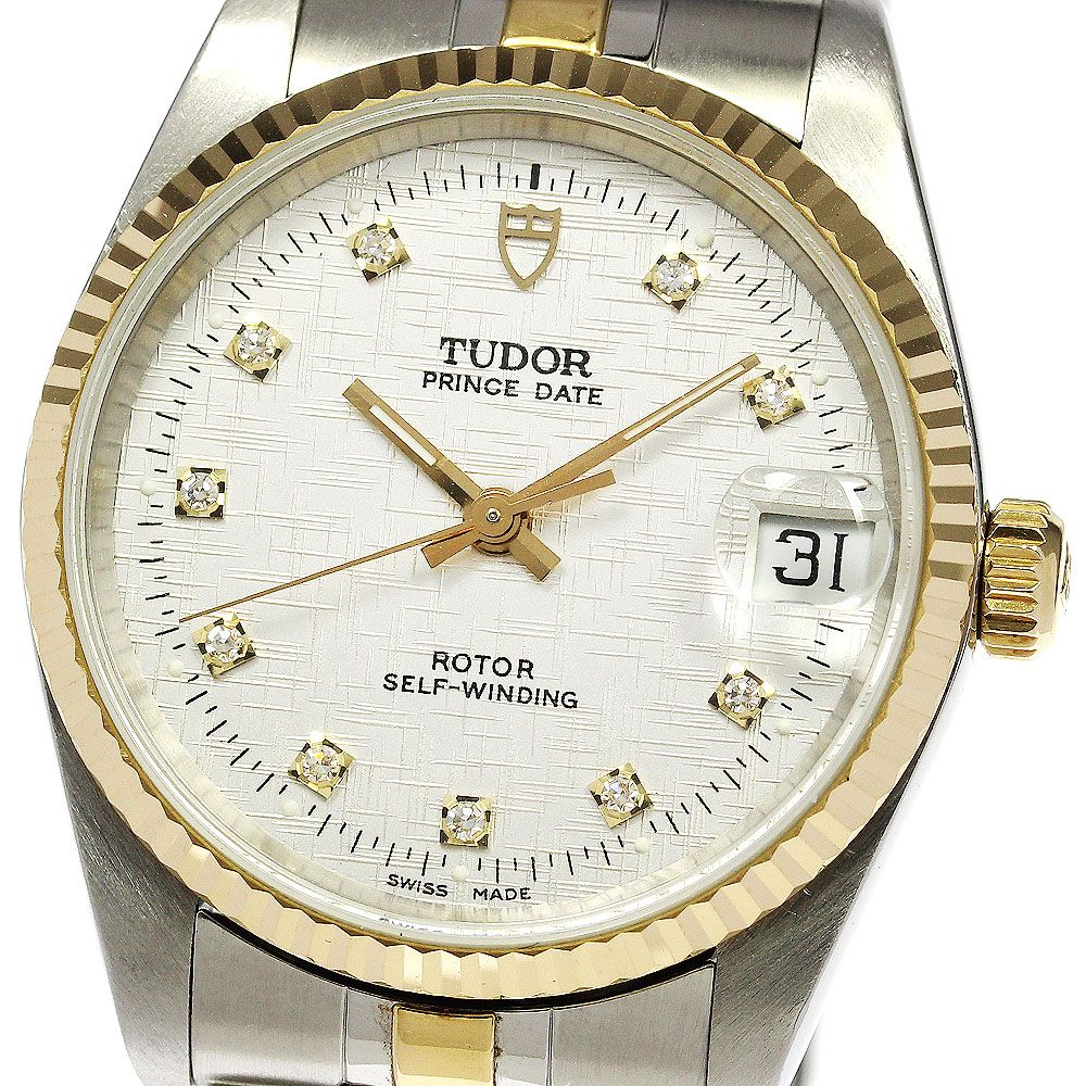 チュードル TUDOR 72033 プリンスデイト 10Pダイヤ cal.2824-2 自動巻き ボーイズ _753485【ev10】