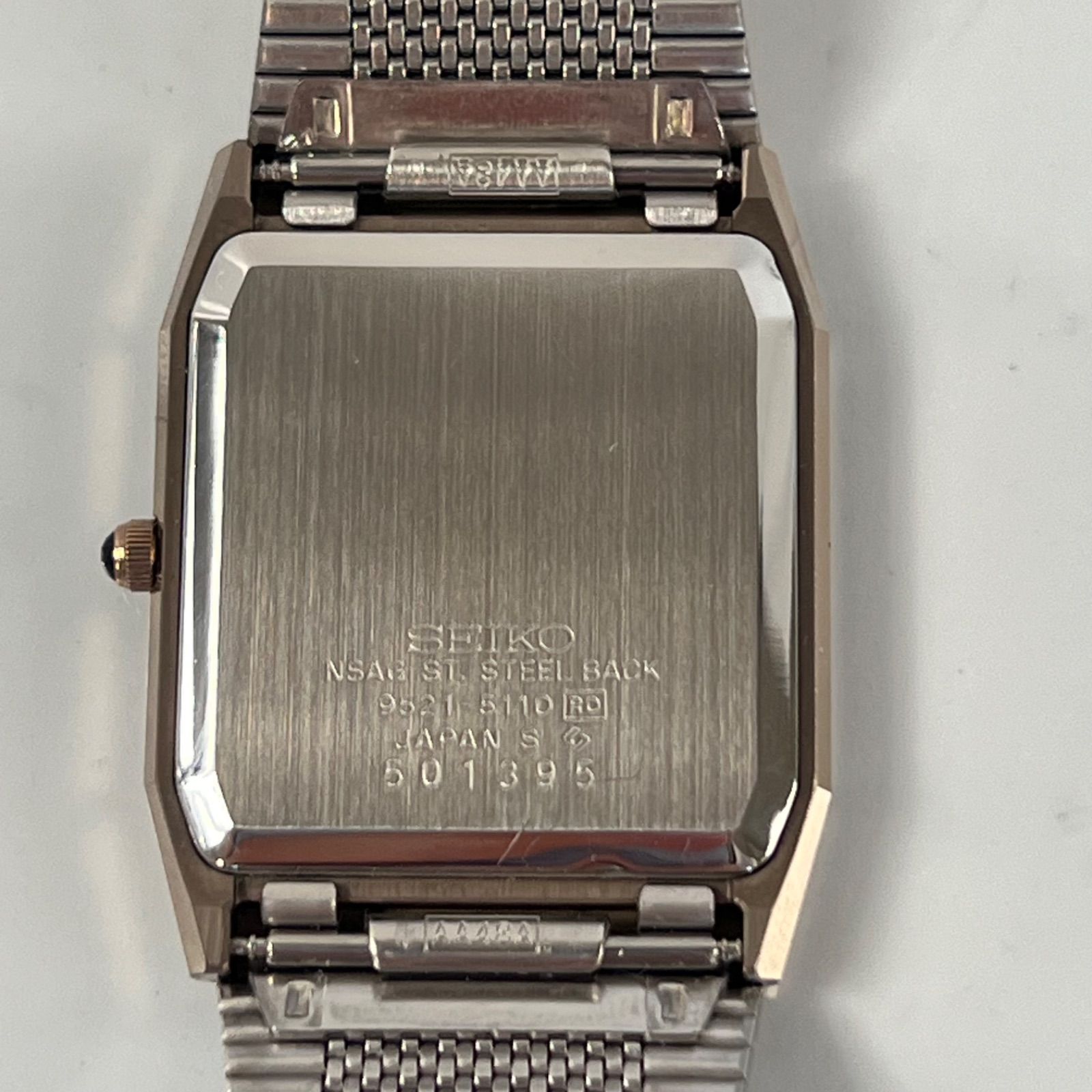 美品・希少】セイコー ドルチェ 9521-5110 クォーツ スクエア 