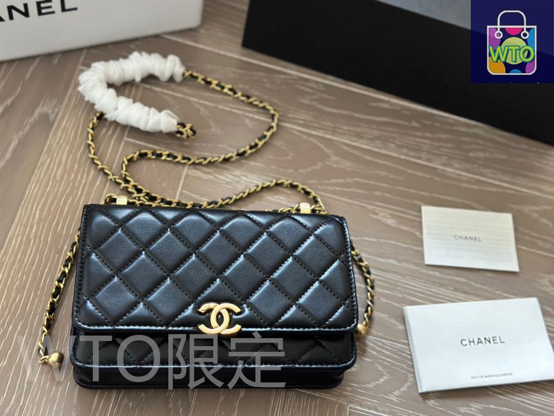 【CHANEL】Chanel Demin Woc with Gold Ball【ランク:A】 今日特価】Chanel シャネル ダブルゴールドボールWOC シリーズ