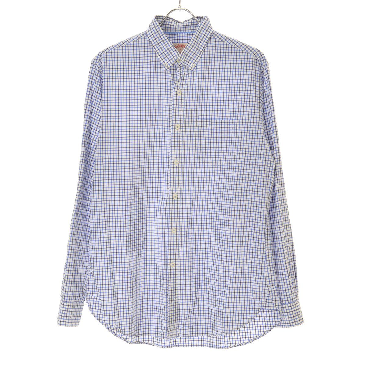 【BROOKSBROTHERS】チェックボタンダウン長袖シャツ