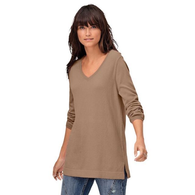 Ellos レディース ニット・セーター アウター Ellos Women's Plus Size Pullover Cable Sweater Tunic 送料無料 Ellos レディース ニット・セーター アウター Ellos