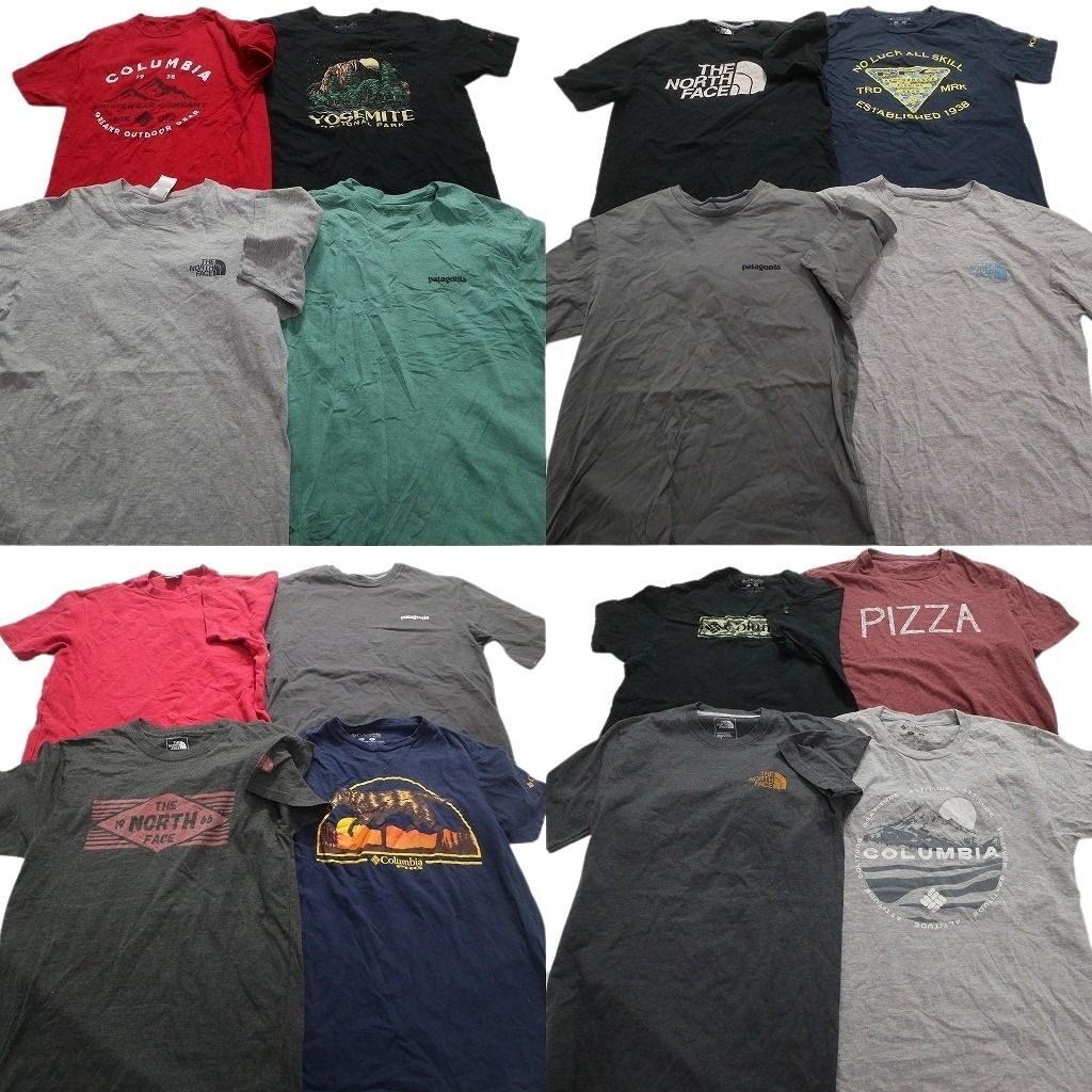 古着卸 まとめ売り アウトドアブランドMIX 半袖Tシャツ 16枚セット (メンズ M /L ) パタゴニア コロンビア ノースフェイス エディー MT4596 古着卸 まとめ売り アウトドアブランドMIX 半袖Tシャツ 16枚