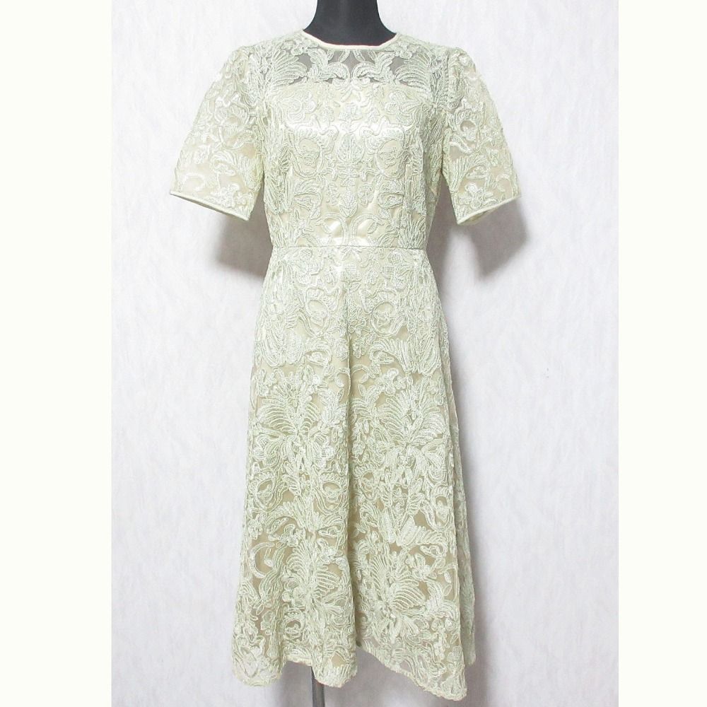 美品 CELFORD セルフォード コード刺繍レースワンピース ロングドレス