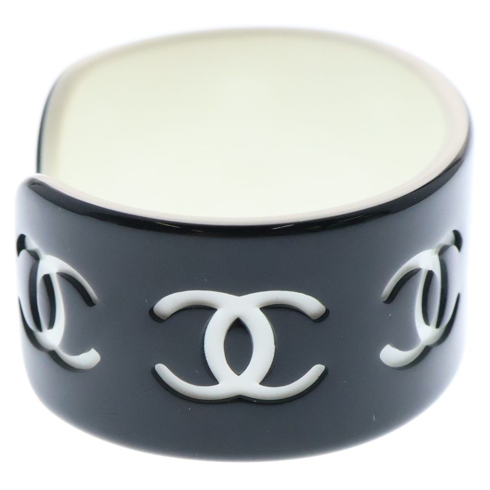 CHANEL シャネル　バングル　ブレスレット　ロゴ　ココ　02P 黒　白 楽天市場】【中古】 美品 シャネル CHANEL バングル