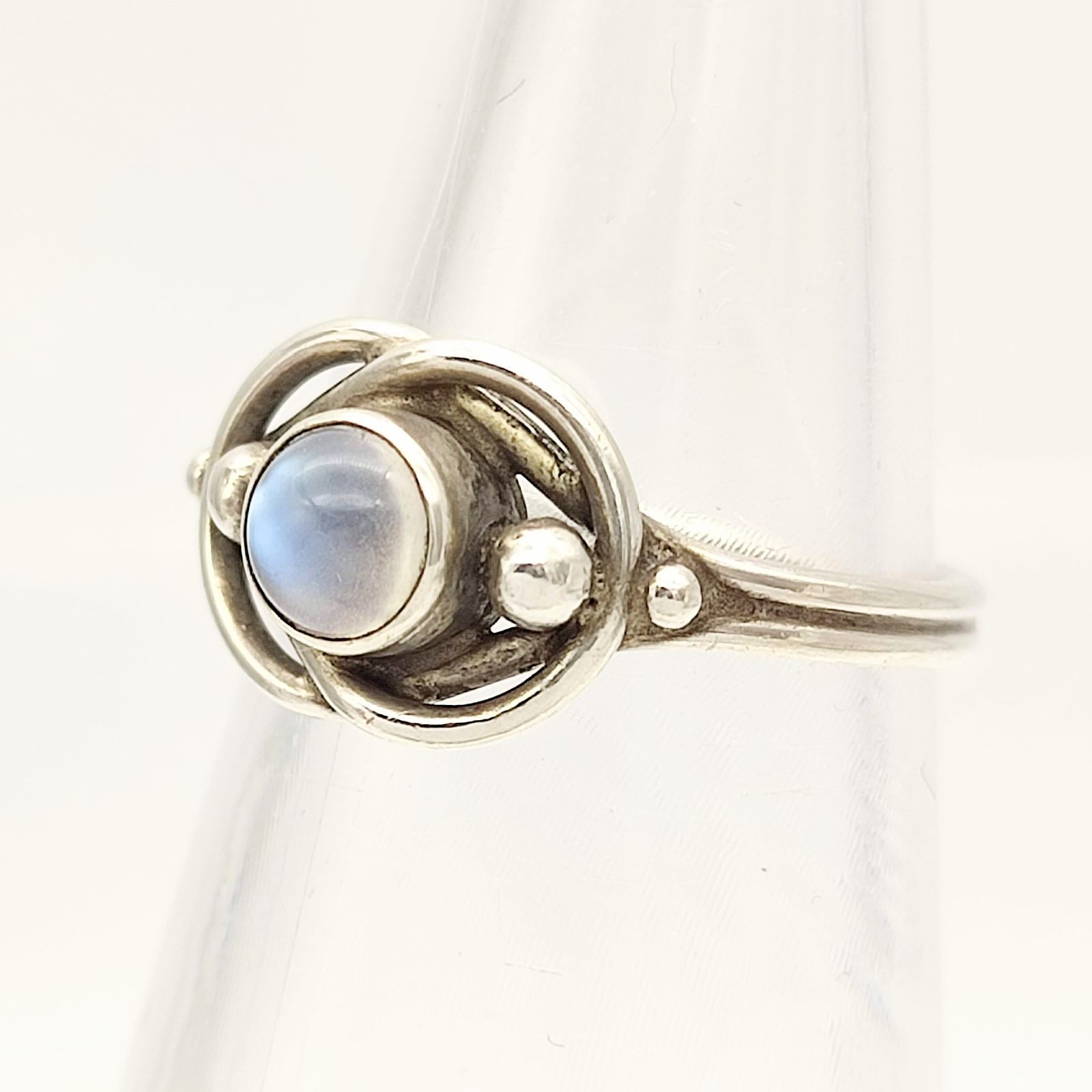 美品】Georg Jensen ジョージジェンセン 5 ムーンストーンリング 美品】Georg Jensen ジョージジェンセン 5 ムーンストーンリング