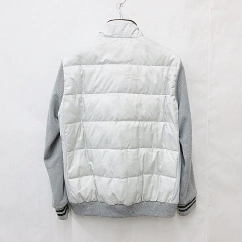 マンシングウェア MUNSINGWEAR ゴルフ スポーツウエア ダウンジャケット ブルゾン ジップアップ スタンド カモフラ柄 ニット グレー LL