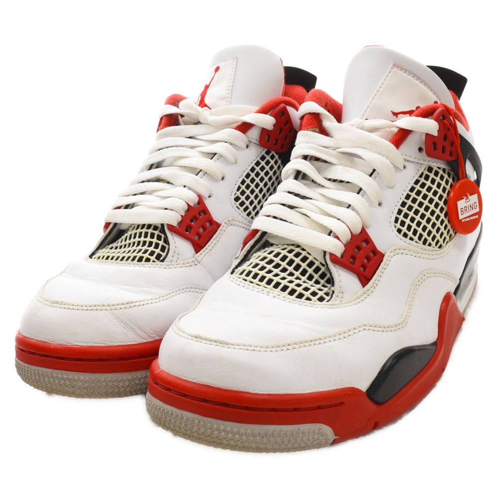 NIKE (ナイキ) AIR JORDAN4 RETRO FIRE RED エアジョーダン4 ファイアーレッド ハイカットスニーカー ホワイト/レッド  US9/27cm DC7770-160 - メルカリ