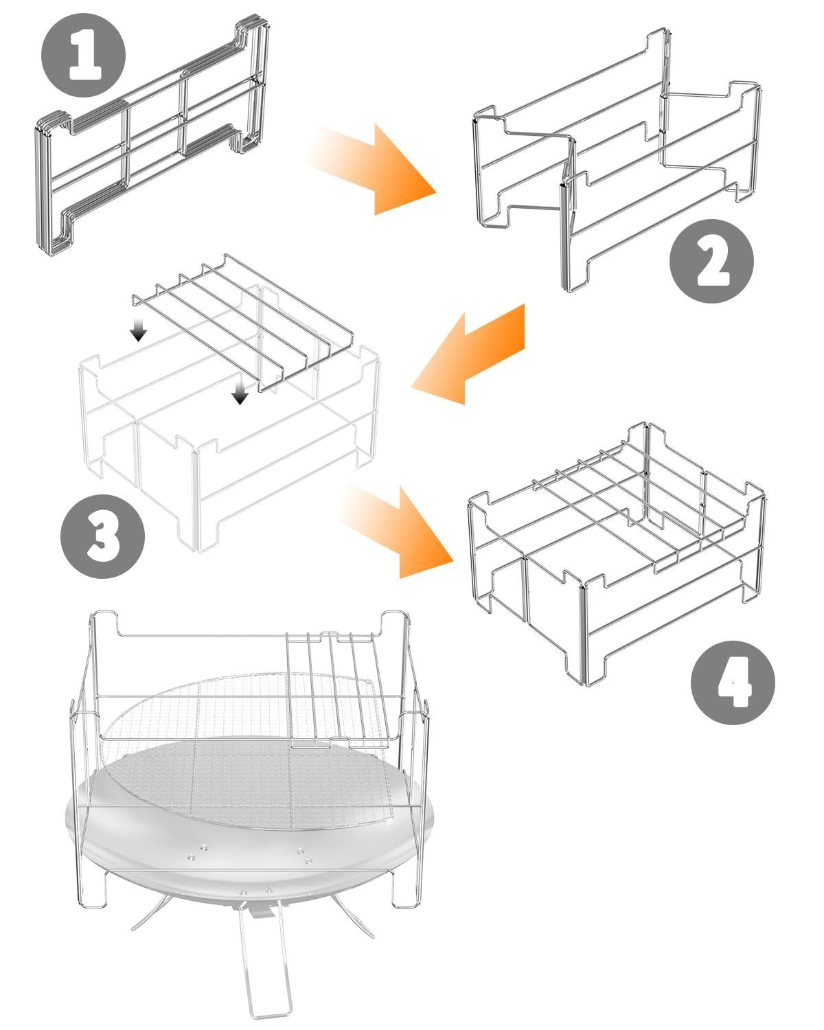 焚火台 五徳 1秒展開 3段火加減調整 コールマン ファイアーディスク Coleman コールマン ファイヤーディスク 五徳 ファイアーディスク 焚き火 携帯便利 コンパクト キャンプ アウトドア ステンレス製 直径60cm ファイヤーディスク HRDEVELOPMENT_JP