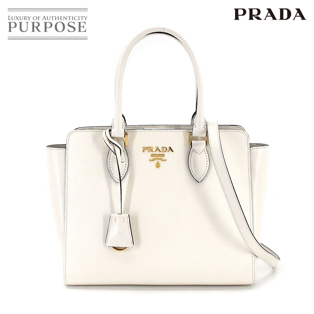 未使用 展示品 プラダ PRADA サフィアーノ 2way ハンド ショルダー