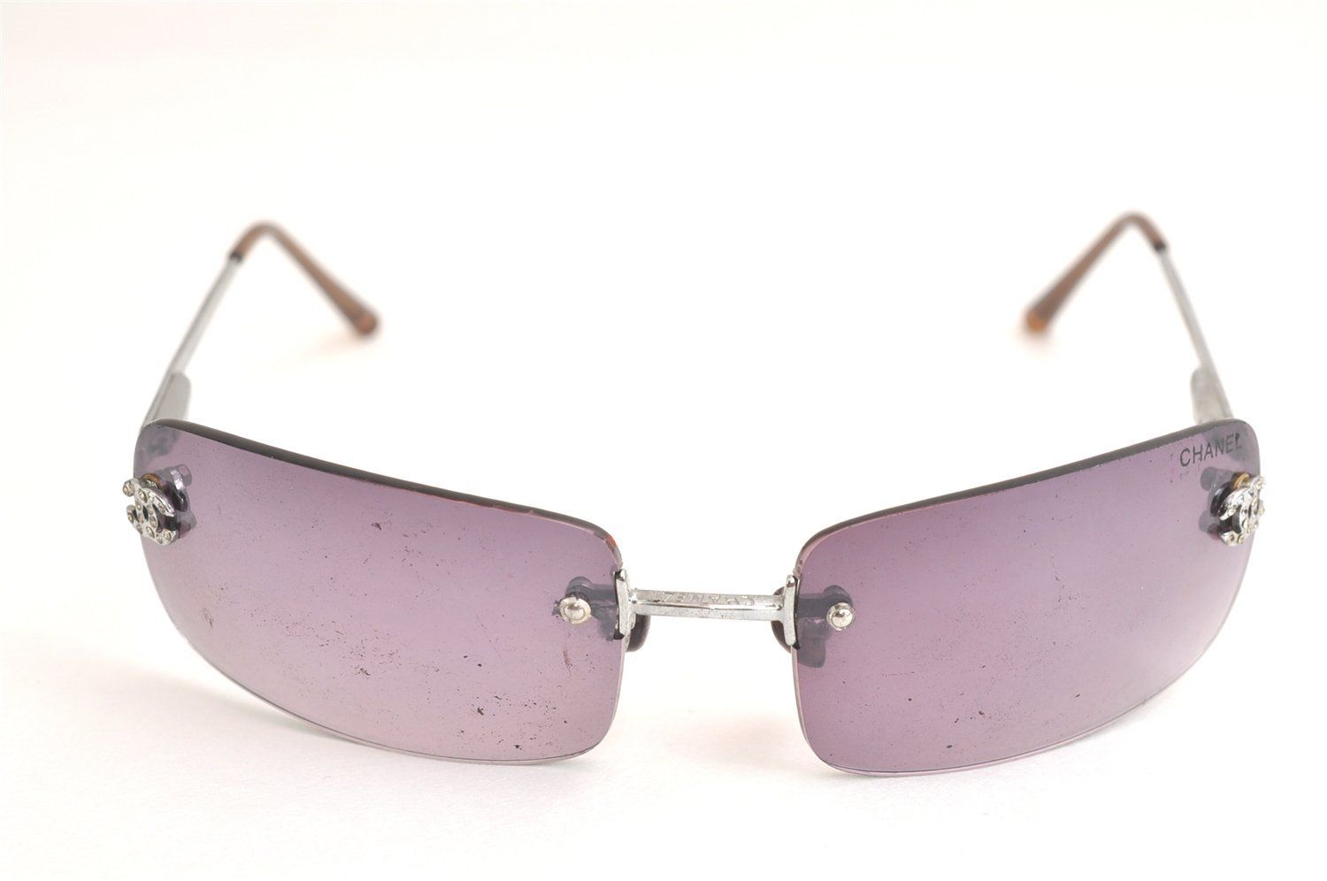 CHANEL シャネル サングラス CC ロゴ ココ マーク S1524 チタン ブラウン ジャンク 2920N