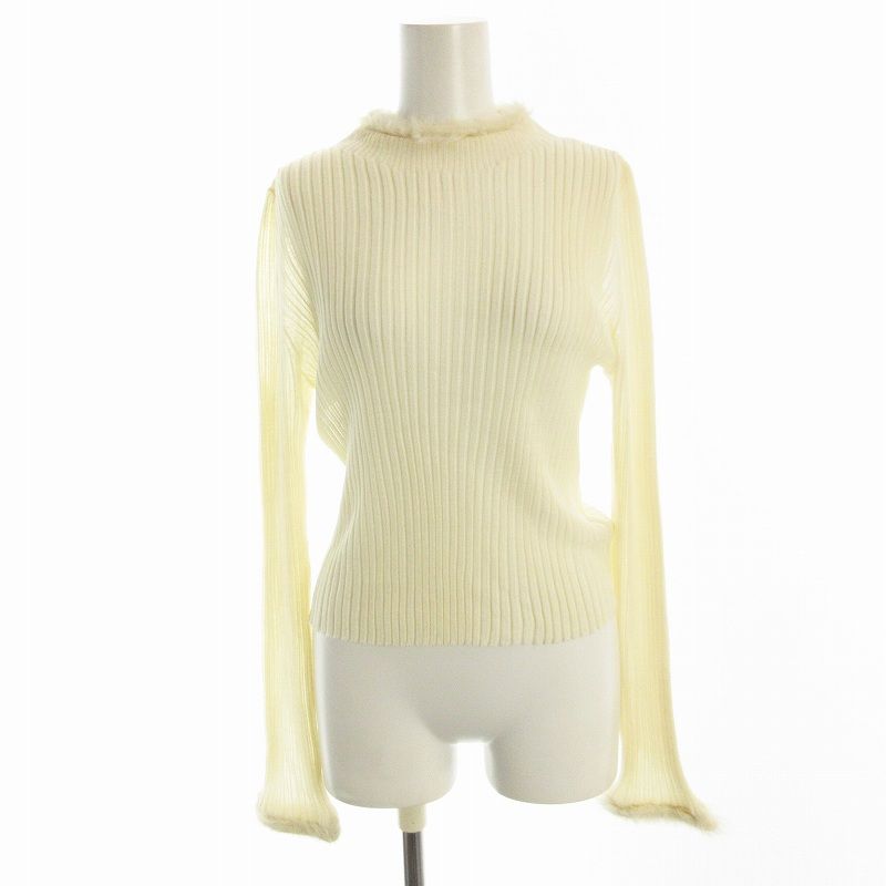 SALE30%OFF ファーファー FURFUR トップス 24秋冬 フェザートリムリブニットトップス 長袖 ミドル丈 ニット rwnt245051 楽天市場】【SALE30%OFF】【即納】 ファーファー FURFUR