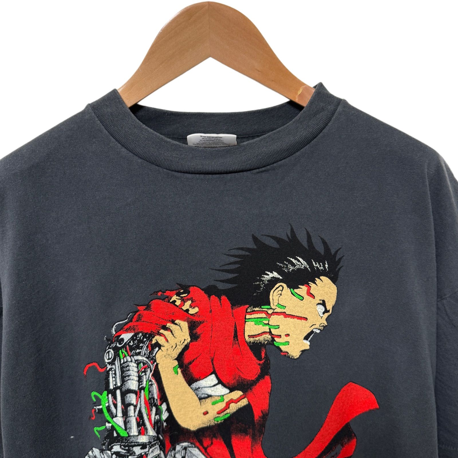 USA製　アキラ 漫画　アニメ映画　Tシャツ　両面プリント　 XL アキラ Tシャツ XLサイズ ブラック 90s USA製 フェードブラック