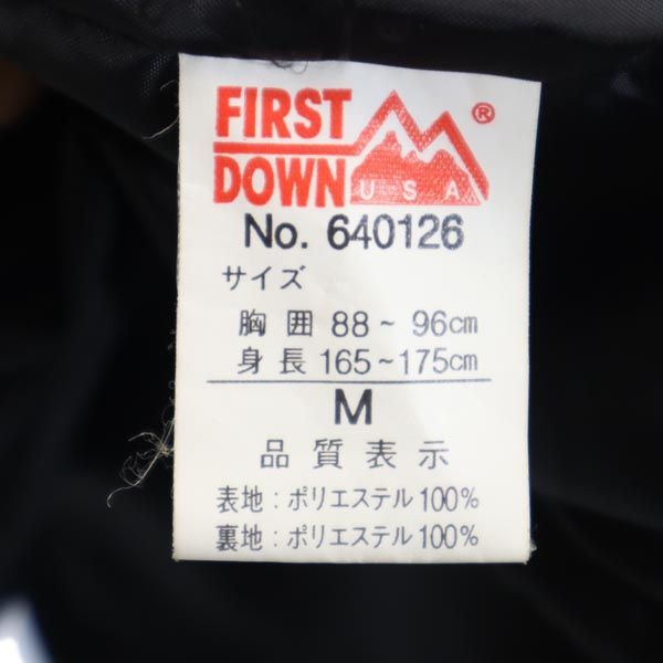 76cm身幅ファーストダウン ロゴ刺繍 マウンテンパーカー M 黒 FIRSTDOWN メンズ   【221204】