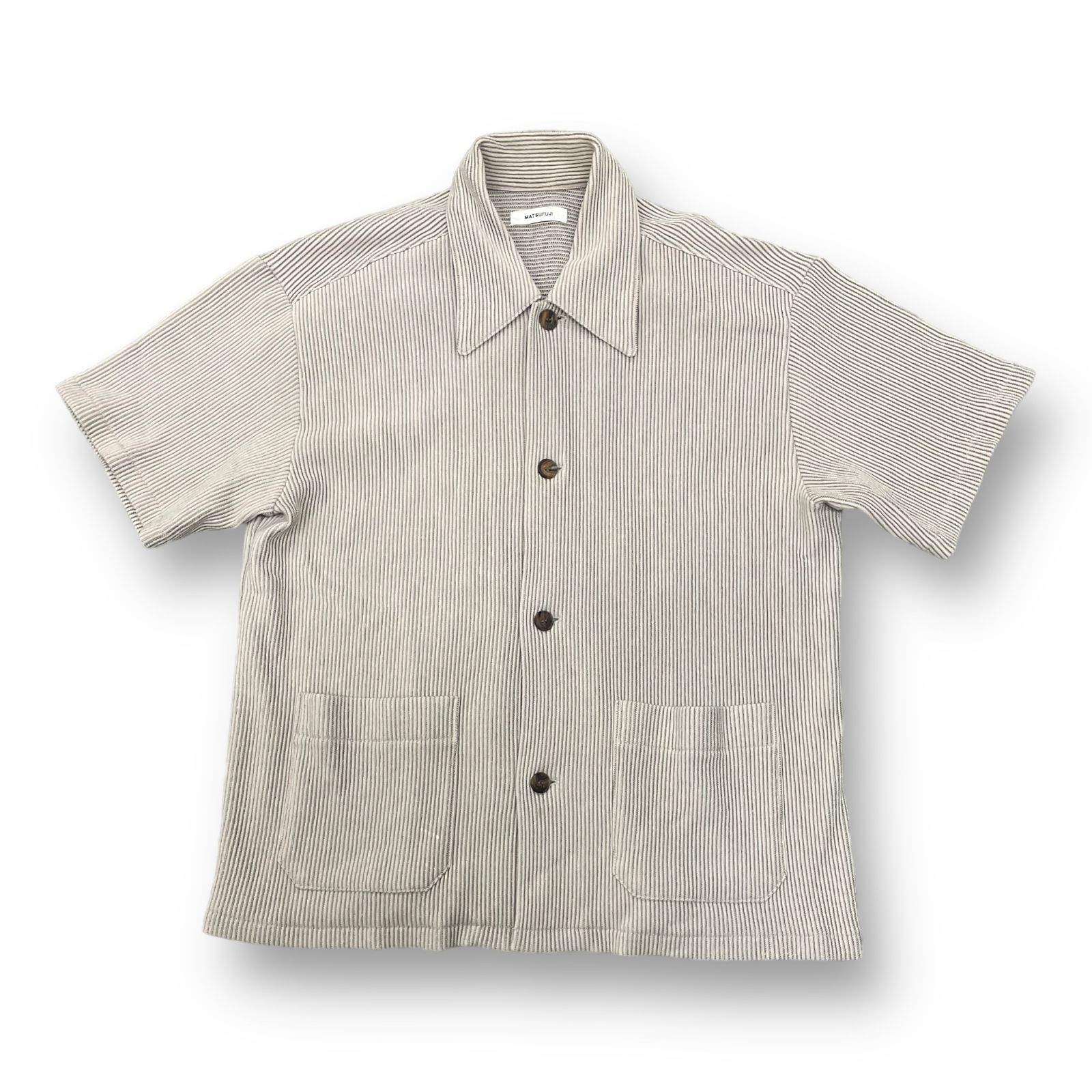 MATSUFUJI 22SS Ripple Stripe Shirt リップル ストライプ シャツ 