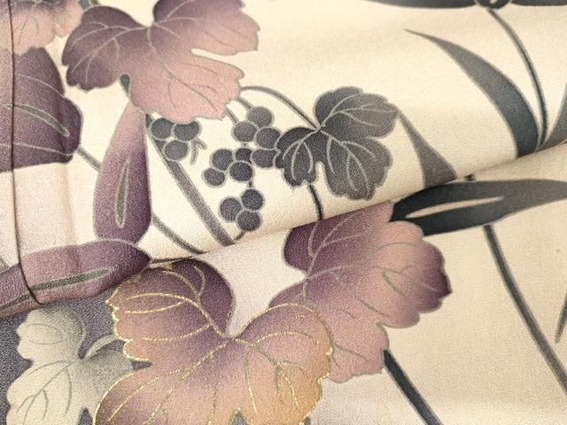 平和屋着物○皇室デザイナー 中村乃武夫 振袖 色無地 紅海老茶色 正絹