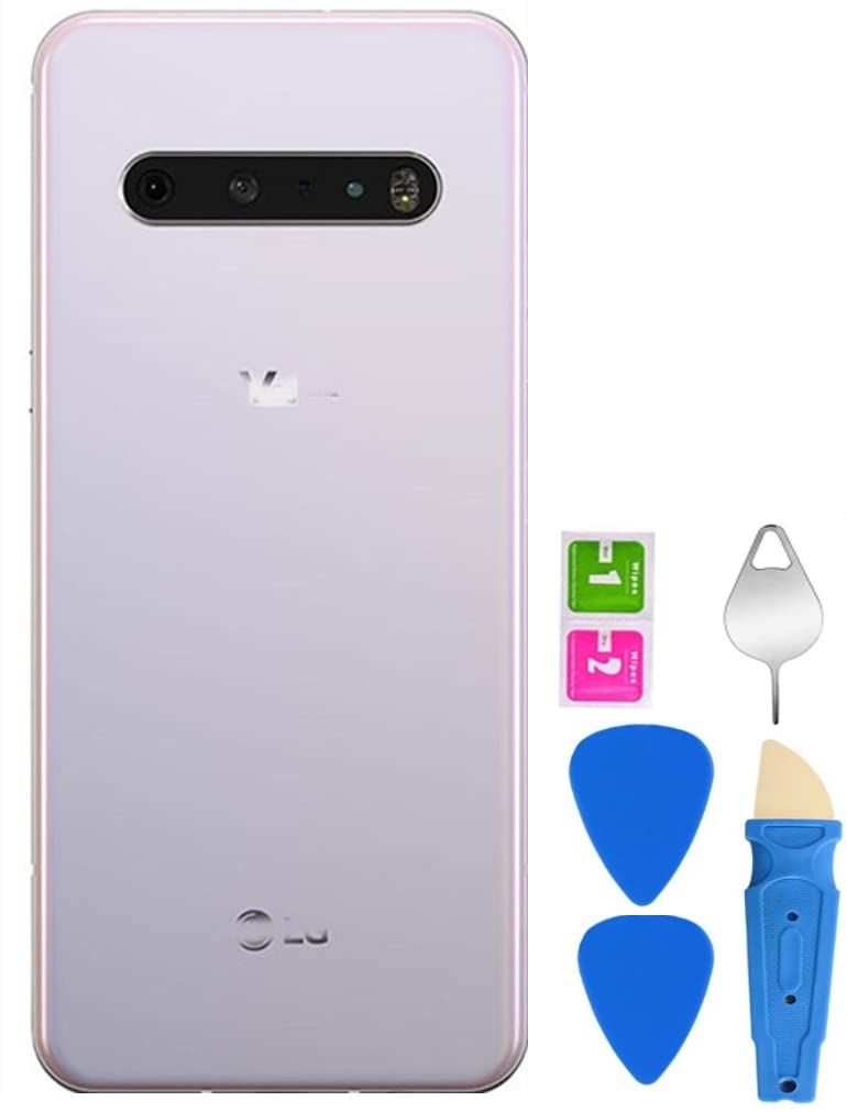 COCOPARTS V60 ThinQ バックガラス 交換用 テープハウジング ドアプラット LG V60 ThinQ 全モデル+ツール 