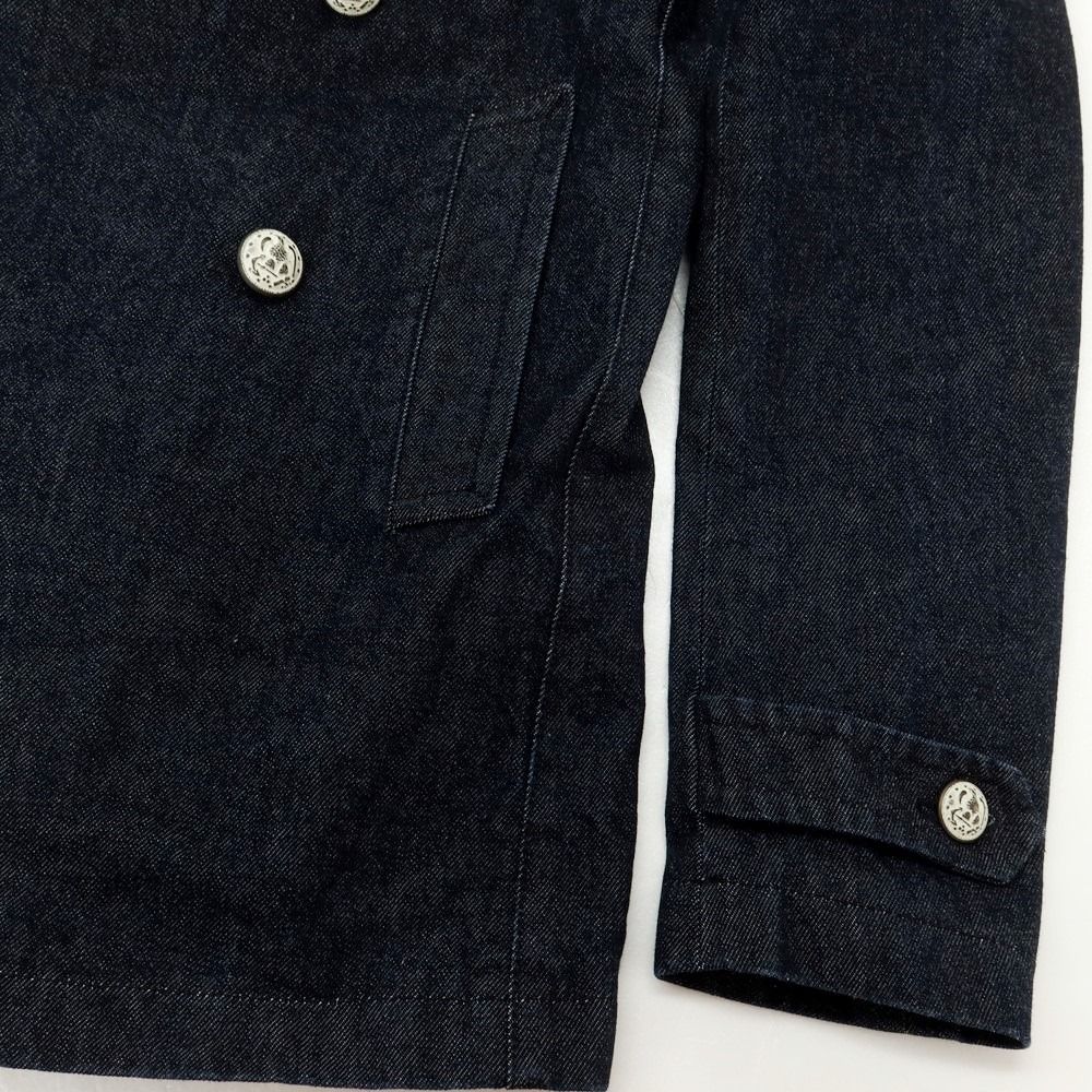 <美品>TAGLIATORE デニム インディゴ ダブル ジャケット サイズ44 TAGLIATORE タリアトーレ デニムジャケット 44ネイビーインディゴ 美品