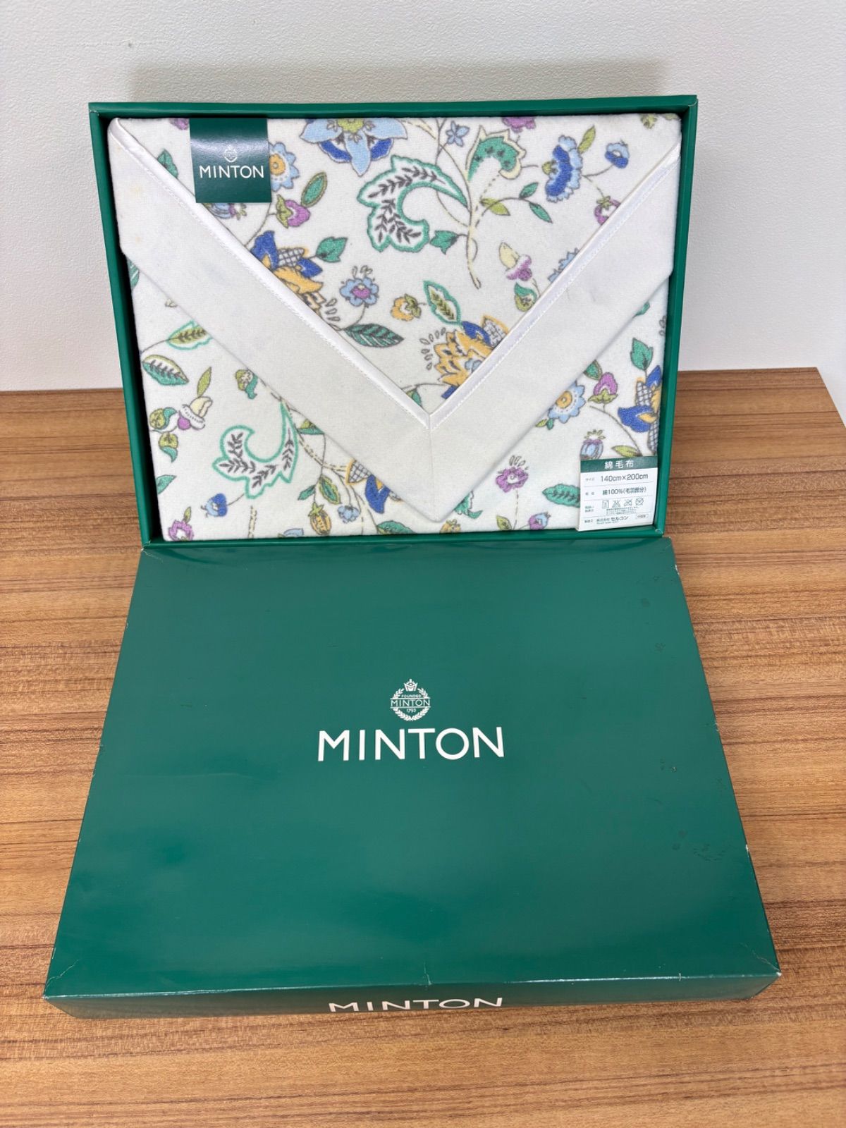 未使用　MINTONミ ントン　綿毛布  ペア 未使用◇MINTON(ミントン)綿毛布 贈答用 - メルカリ