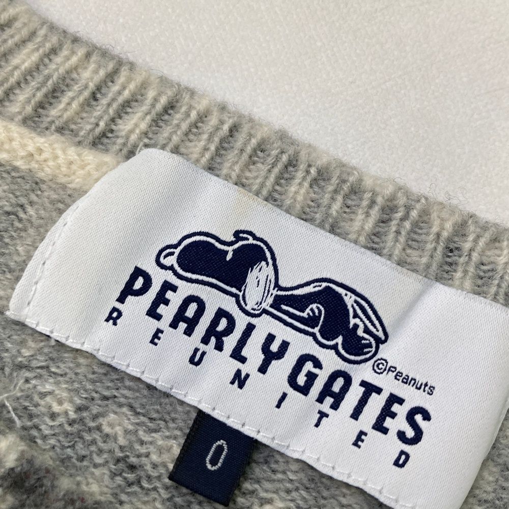 サイズ：0 PEARLY GATES パーリーゲイツ ×PEANUTS ウール ニット