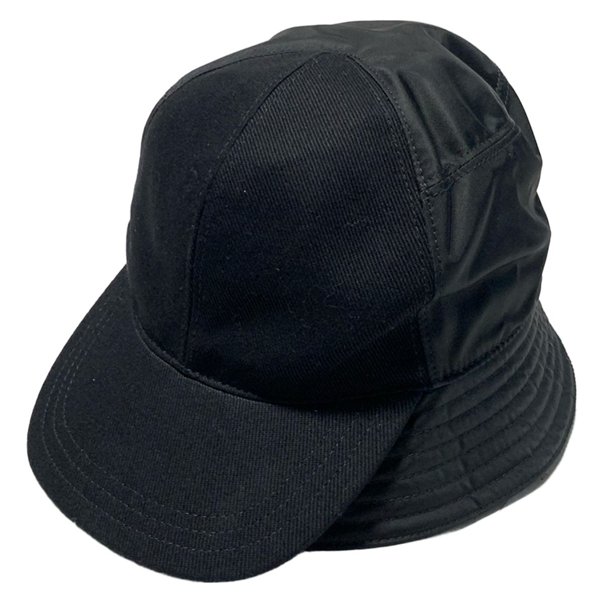 PRADA プラダ ハット M バイザーバケットハット 2HC281 黒 RE-NYLON コットン