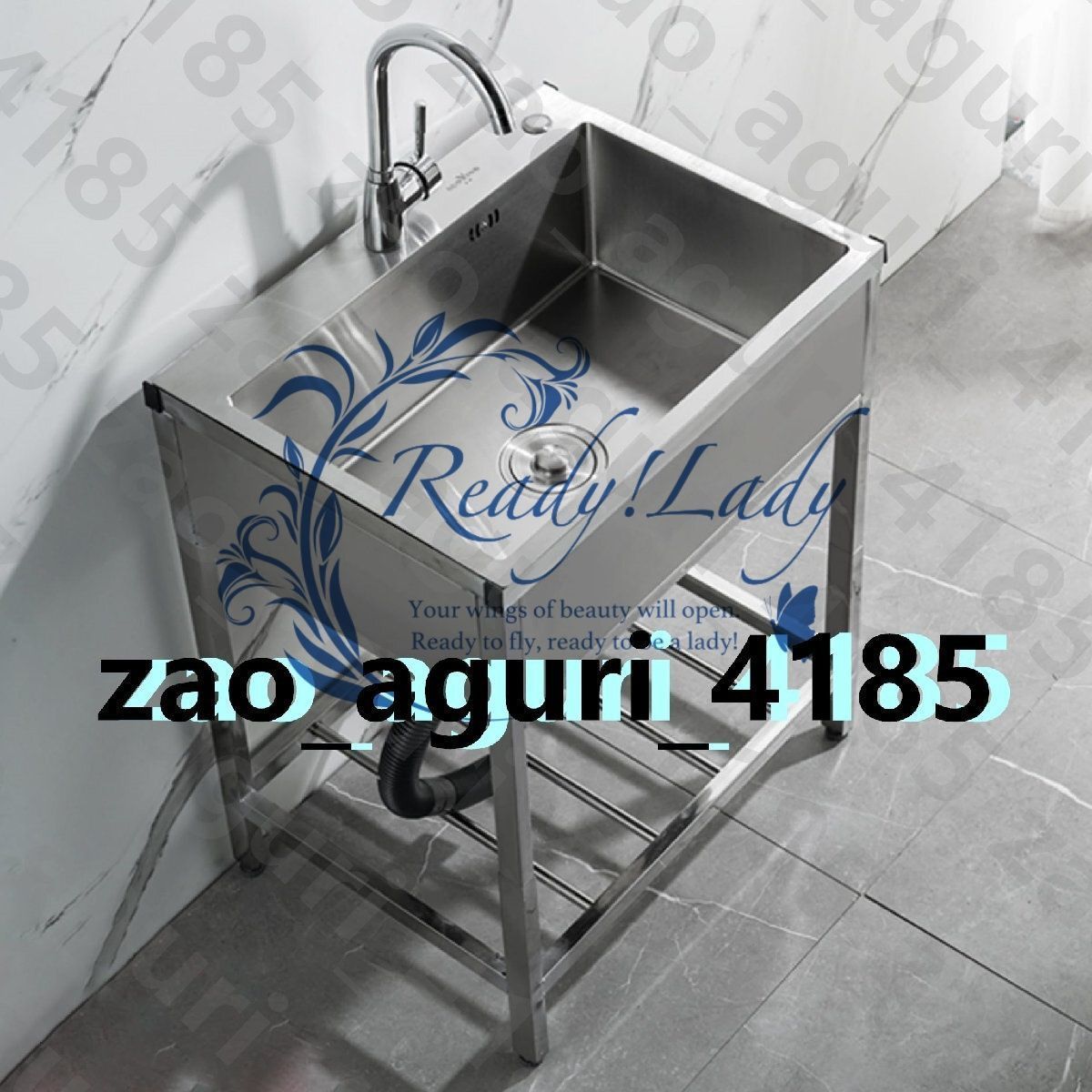 キッチンシンクガーデンシンク 大容量シンク 蛇口水栓付き シンク 水切り 屋外 キッチン用流し台業務用 シンク 1槽式台所の流し台
