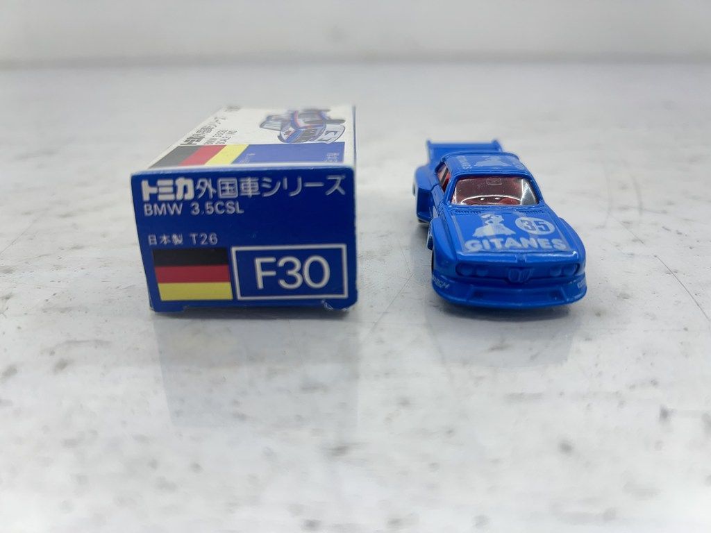 トミカ外国車シリーズBMW 3.5 CS Lです。日本製　青箱 トミカ 青箱 外国車シリーズ F30 BMW 3.5CSL - メルカリ