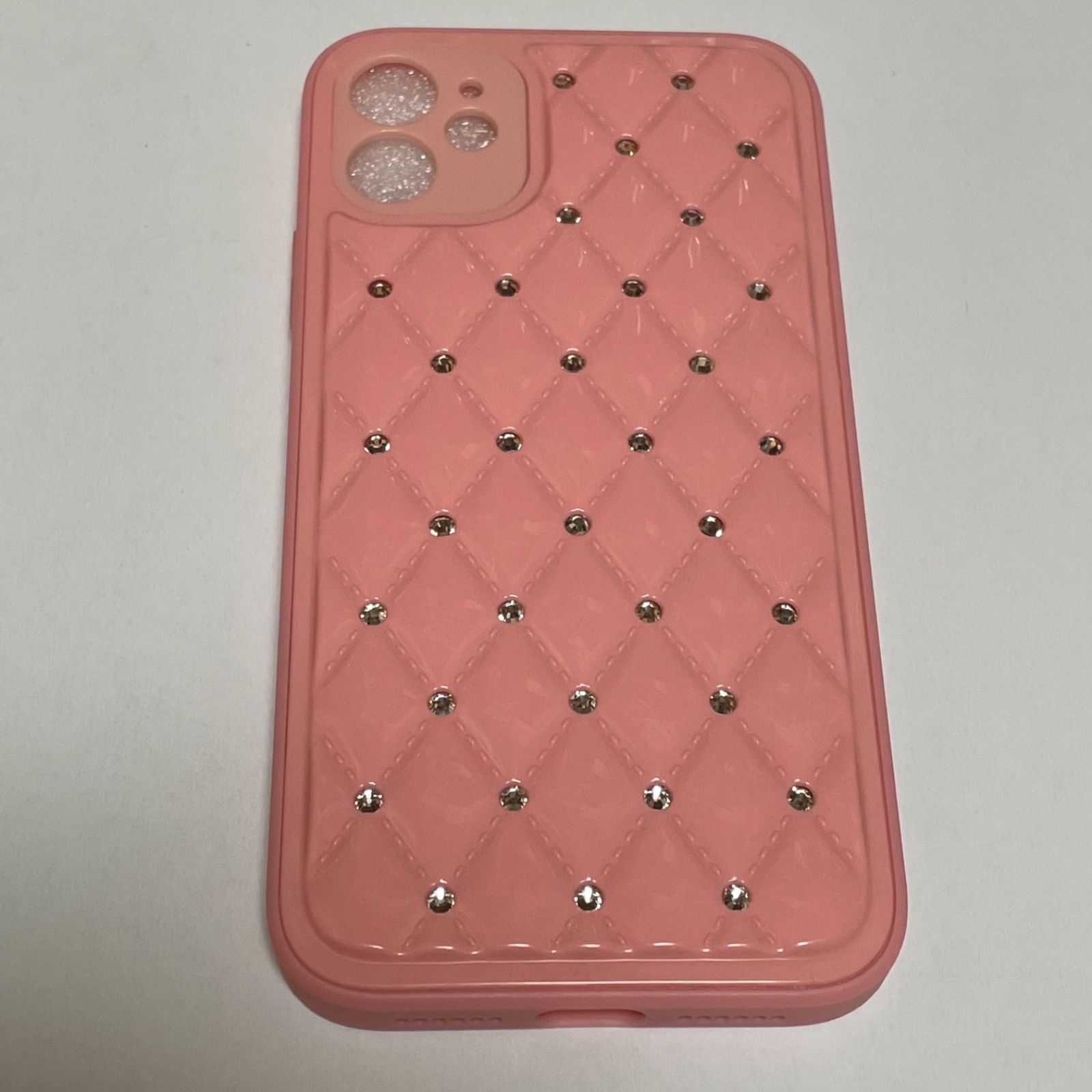iPhoneケース ピンク キルティング調 - メルカリ