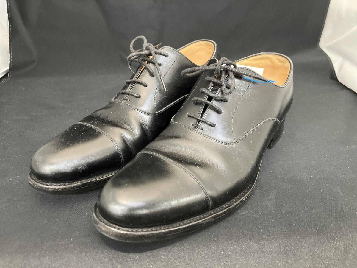 BARNEYS NEWYORK バーニーズニューヨーク レザーシューズ ストレートチップ size 6 黒 ブラック 使用感有り メンズ 革靴