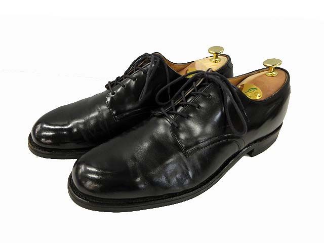 ヴィンテージ VINTAGE 80s US NAVY サービスシューズ 9.5 R レザー プレーントゥ ミリタリー ブラック