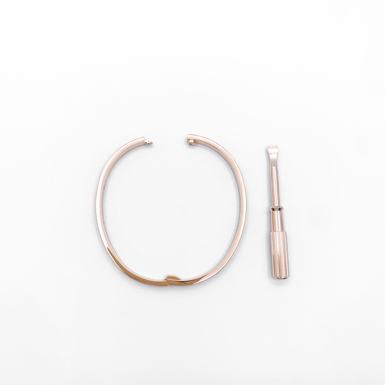 保証書付】カルティエ ラブブレス #16 SM PG ダイヤ 16 K18PG  