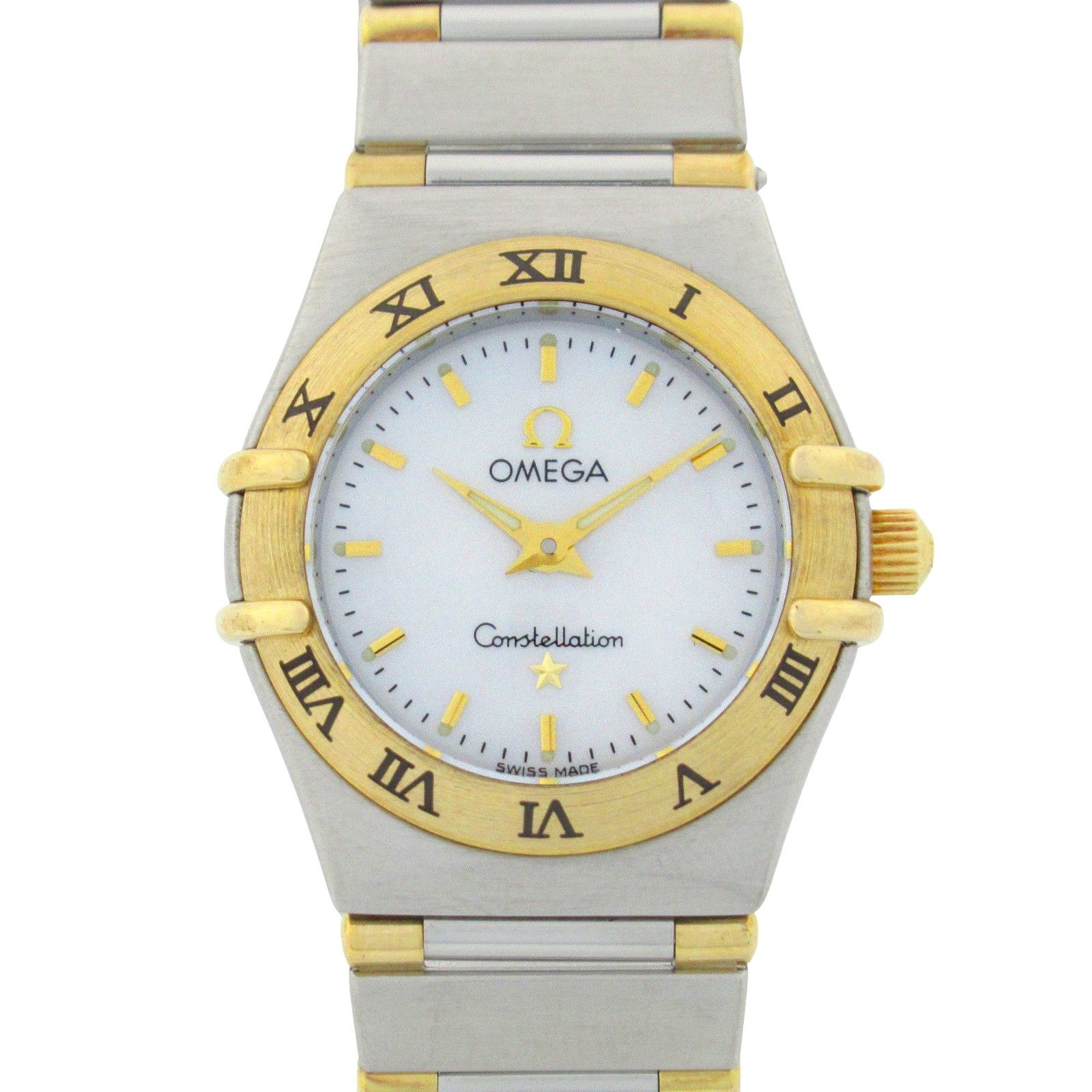 HOT，安い オメガ OMEGA 腕時計 コンステレーション ミニ 1362.70 ホワイトシェル K18（イエローゴールド） ステンレススチール コンステレーション ミニ レディース Used A その他