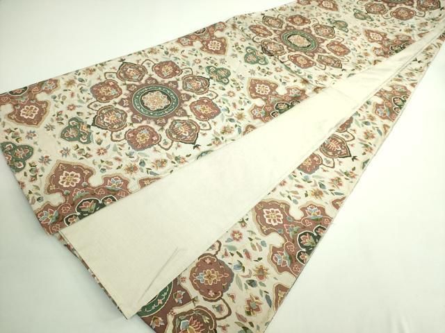 平和屋本店■最高級　明綴れ　全通柄袋帯　正倉院花文　金糸　逸品　DZAA9750kh5 平和屋本店□最高級 明綴れ 全通柄袋帯 正倉院花文 金糸 逸品