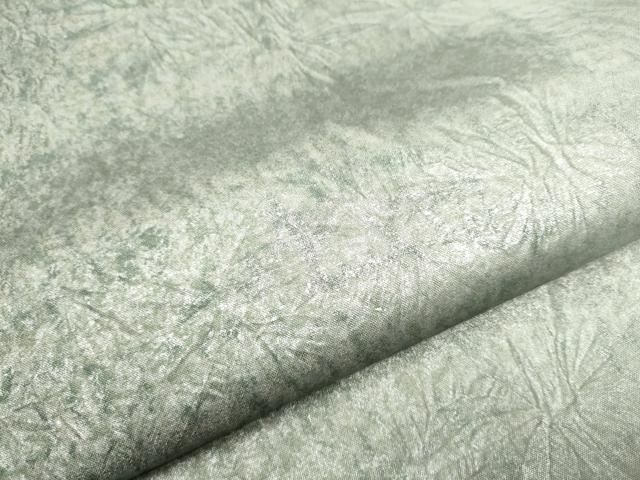 平和屋着物●全通柄袋帯　紬地　絞り　横段霞文　銀彩　正絹　逸品　CAAW4675hy 平和屋着物○全通柄袋帯 紬地 絞り 横段霞文 銀彩 正絹 逸品