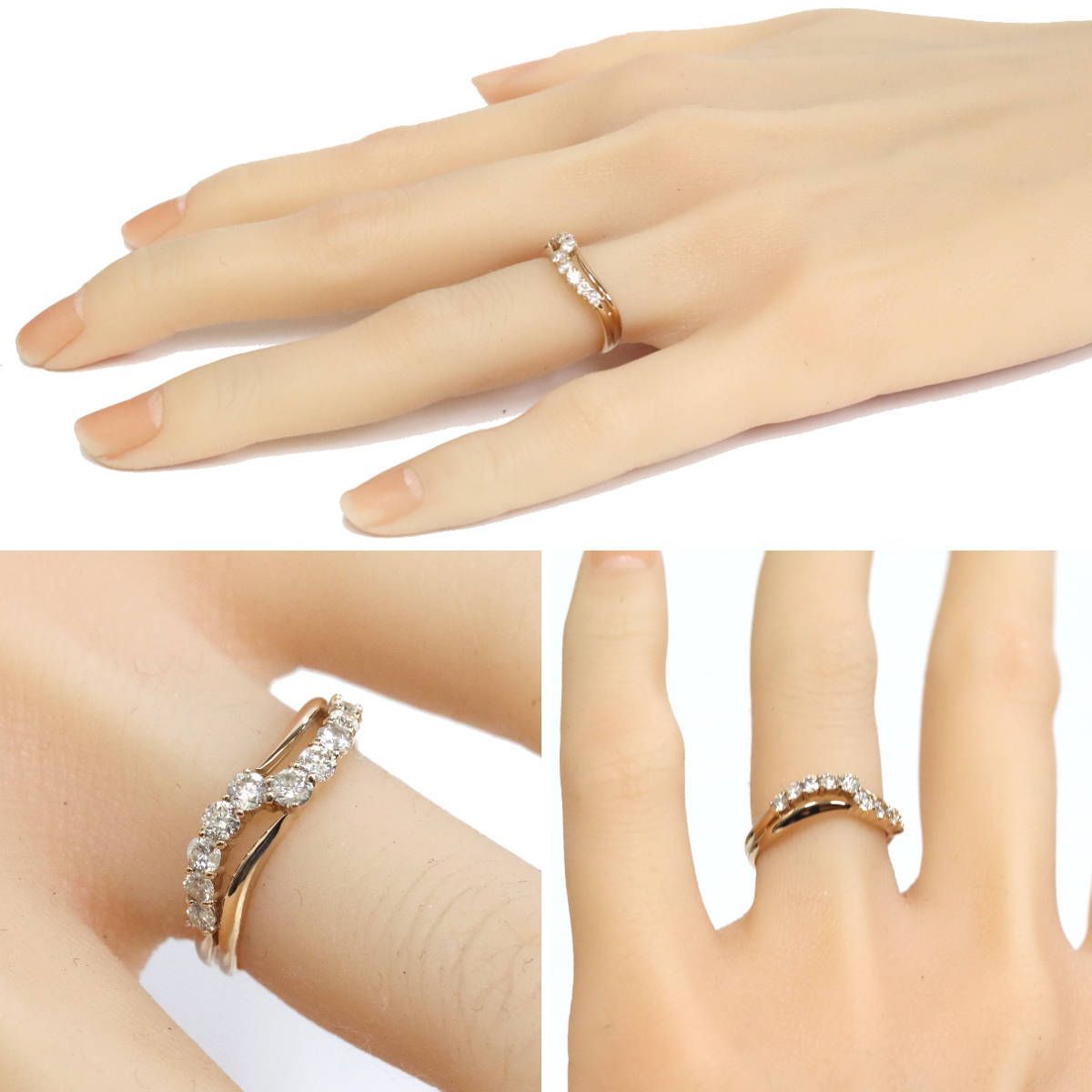 K18ダイヤモンドリング 0.50 2.1g #11 ピンクゴールド 4月誕生石  