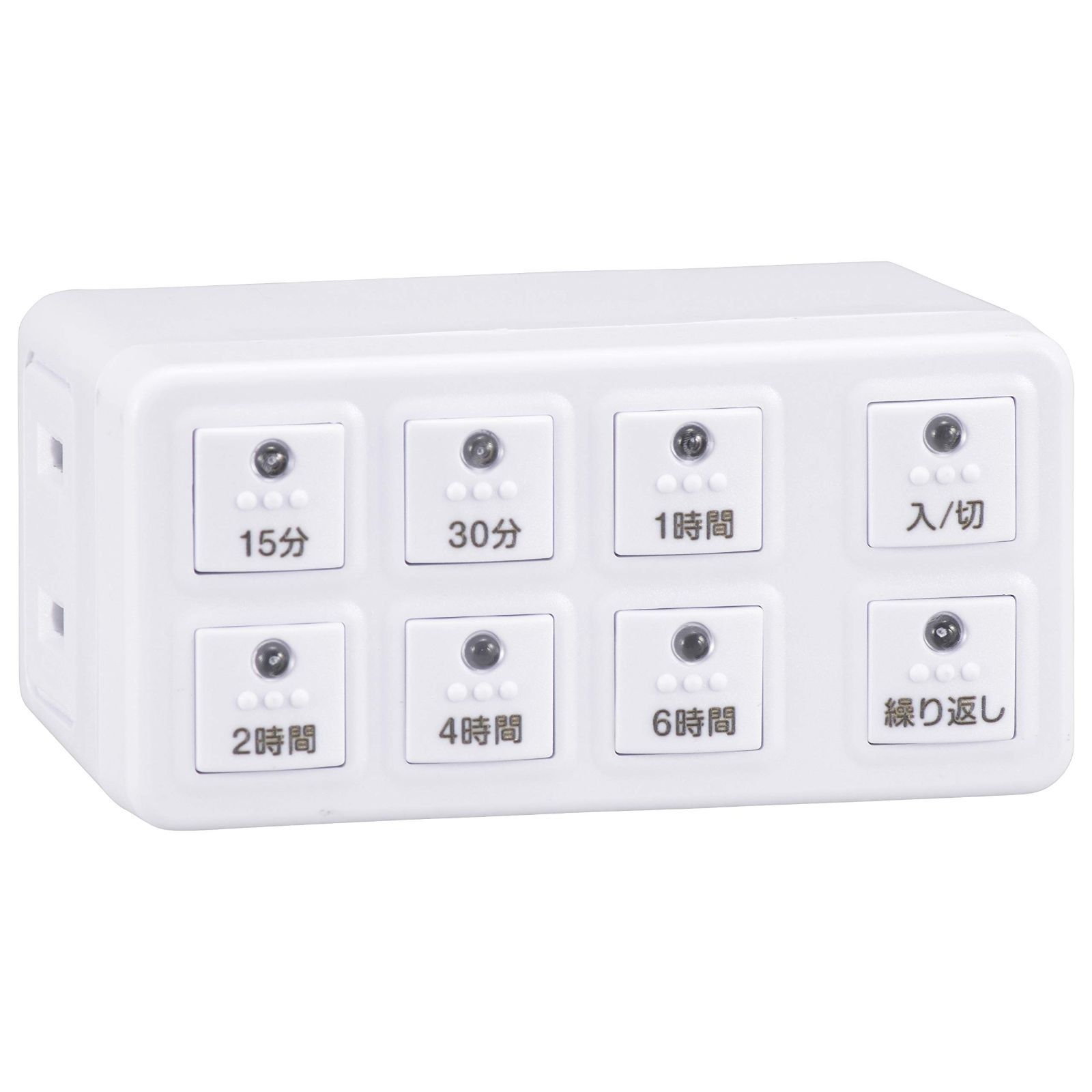 【色: 白】オーム電機 ボタン式デジタルタイマー タイマー付き コンセント タイ