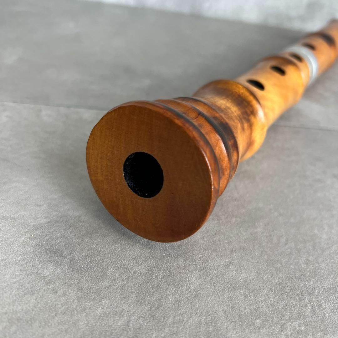 蝴蝶宝　尺八　琴古流　唄口バチ型　1尺3寸　木製　直管　節あり　印あり　現状品 蝴蝶宝 尺八 琴古流 唄口バチ型 1尺3寸 木製 直管 節あり 印あり