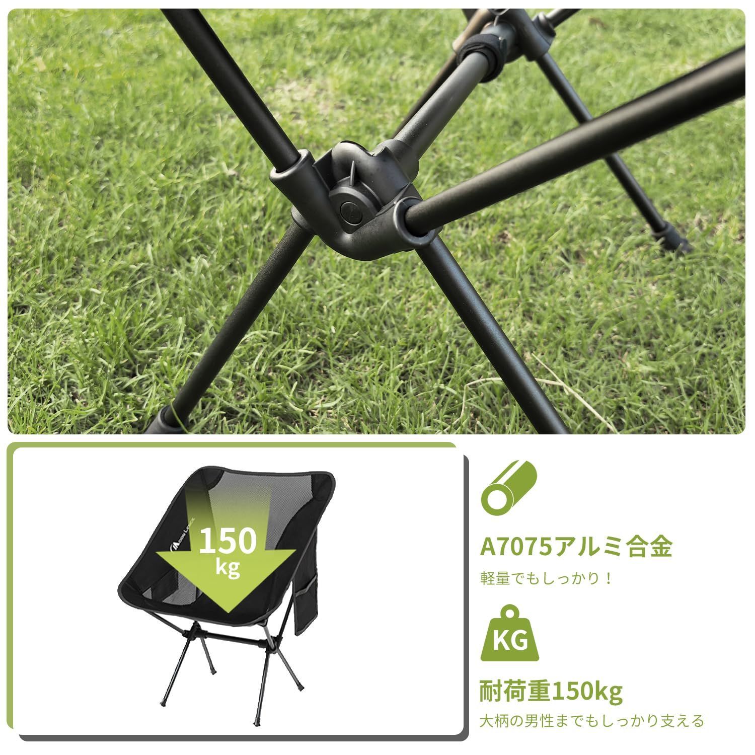 Naturehike 折りたたみ椅子 アウトドアチェア コンパクトチェア 超軽量 