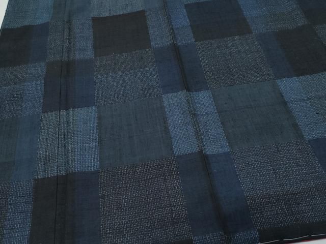平和屋着物○本場結城紬 重要無形文化財 80亀甲 市松文様 正絹 逸品  